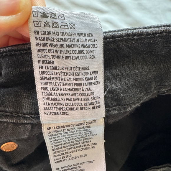 American‎ Eagle Black Denim Men's Airflex+ Jeans Size 32x32 Casual Campus Y2K - Picture 9 of 15